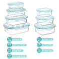 thumbnail image 7 of Vtopmart 7 Pack Glass Food Storage Containers, Meal Prep, Airtight Bento Boxes with Leak Proof Locking Lids, 7 of 7
