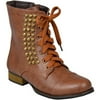 Brinley Co. Women's Studded Lace-up Boots