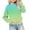 Mint Green C, variant on Ashirexll Girls Sweatshirt, Kids Sweatshirts, Kids Girls Fashion Gradient Long Sleeve Crew Neck Sweatshirt Pullover Top
