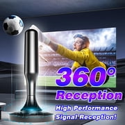 HiDB TV Antenna for Smart TV Indoor, Digital Indoor HD Antennas with Strong Magnetic Base, Easy Installation, Long Range Reception for Local Channels 4K 1080P, 10ft Long Cables (Black)