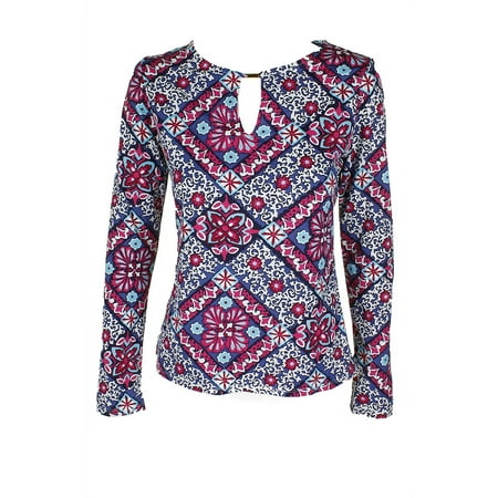 Tommy Bahama Purple Pink Long-Sleeve Persian Printed Rashguard T-Shirt S