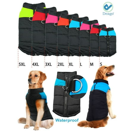 Deago Medium Dog Coat Waterproof Winter Warm Dog Clothes Cat Coat Jacket Vest (Best Dog Jackets For Winter)