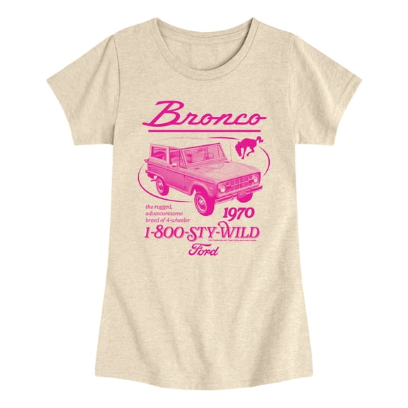 Ford - 1970 Bronco Ad - Youth Girls Fitted Short Sleeve T-Shirt