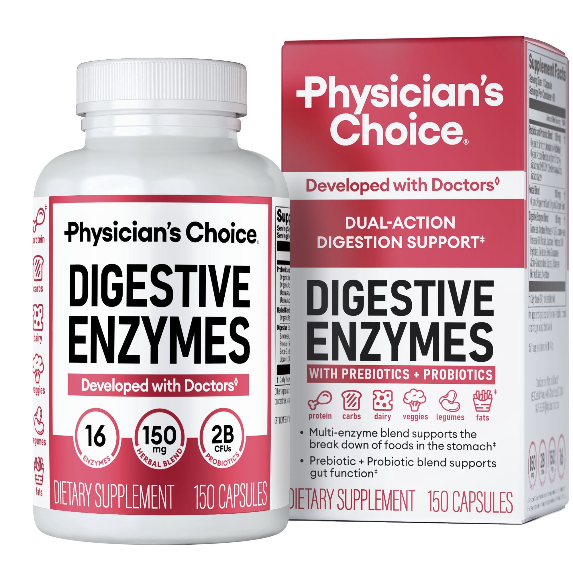 Customer reviews for Physician's Choice Digestive Enzymes with Probiotic, 150 ct