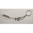 thumbnail image 2 of Brushed Silver/Rhinestone Breast Cancer Awareness CREMATION URN with Engraved Heart on Swivel Stainless Steel Keychain - Includes Velvet Pouch &amp; Fill Kit, 2 of 2