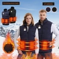 thumbnail image 3 of guisaled Heated Vest for Men Women Lightweight Rechargeable Smart Heated Jackets 9 Heating Zone Softshell Outdoor Hunting Vests, 3 of 4