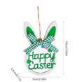 thumbnail image 3 of WNFJR Easter Rabbit Tree Ornament Wooden Hanging Bunny Ornaments with Plaid Bow and Rope Wood Hollowed Out Easter Ornaments Spring Hanging Decorative for Home Garden Decor, 3 of 4