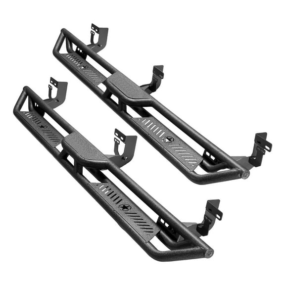 KFFKFF 6-Inch Side Steps for 2009-2018 Dodge Ram 1500 Crew Cab, 2010-2025 Dodge Ram 2500 3500 Crew Cab, Durable Black Carbon Steel Running Boards with Non-Slip Design, 550 lbs Weight Capacity