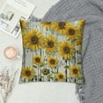 thumbnail image 2 of Autua Sunflowers Graphic Decorative Cushion Throw Pillow Cover - Short Plush Home Decor for Couch, Living Room, Bed, Sofa - 1PC 12x12in, 2 of 5