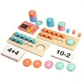 thumbnail image 2 of SDOTXA Wooden Ten-Frame Set Mathematics Teaching Aids Are Suitable For Kindergarten  Primary School  Grade 1  Home School  Addition And Subtraction Of Mathematics Games  Counter Toys Suit, 2 of 5