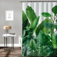 thumbnail image 2 of Orinice  Tropical Green Leaves Shower Curtain Nature Plant Floral Bathroom Curtain Polyester Fabric with 12Hooks  60x72, 2 of 7