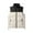 White, variant on Pejock Men's Sleeveless Hooded Jacket, Winter-Ready Quilted Puffer Vest with Windproof Design, Lightweight Warm Insulated Coat for Outdoor and Casual Wear