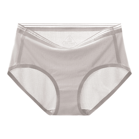 Fulorrnie Underwear for Women Plus Size Seamless Cute Comfort Panties High Waist Briefs Breathable Panty Light Purple XL