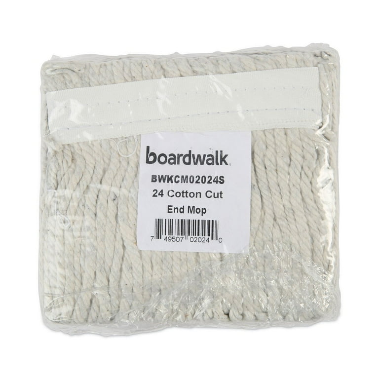 Banded Cotton Mop Head, #24, White, 12/Carton Banded Cotton Mop Head, #24, White, 12/Carton