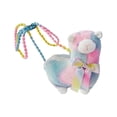 thumbnail image 2 of Bolso cruzado de felpa con cremallera, bolso de hombro portátil con animales de juguete para muñecas, regalos de cumpleaños para vacaciones al aire Azul rosado Fernando Bolsas de felpa, 2 of 7