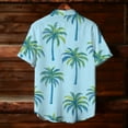 thumbnail image 4 of Mens Beach Shirts Short Sleeve Button Up Hawaiian Shirt Casual Summer T-Shirts Fashion Floral Print Lapel Holiday Top, 4 of 7