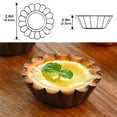 thumbnail image 6 of MTFun 12 Pieces Egg Tart Mold,Reusable Carbon Steel Baking Cups,Mini Cupcake Baking Molds Round Muffin Mould for Pies, Cheese Cakes, Desserts, Quiche Pan, 6 of 10