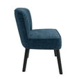 thumbnail image 4 of Navy Blue Shellback Chair - Boucle Fabric, Channel Back, Small Space Accent Chair, 26" Wide, Living Room/Bedroom., 4 of 8