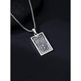 thumbnail image 3 of Skeleton Necklace 925 Sterling Silver Skull Pendant The Hanged Man Tarot Card Necklace Tarot Jewelry Gifts for Women Men Unisex, 3 of 10