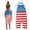 Red, variant on Herrnalise Baby Girls 4th of July Romper with Pockets Toddler Kids Independence Day Flag Print Backless Jumpsuit Summer Bib Pants