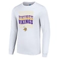 thumbnail image 2 of Men's Starter White Minnesota Vikings Team Name Graphic Long Sleeve T-Shirt, 2 of 3