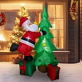 thumbnail image 1 of Árbol de Navidad inflable de 1,8 m (6 pies) para exteriores, decoración creativa para jardín o patio. Incluye bolsa de regalo. Árbol de Navidad ilumin, 1 of 8