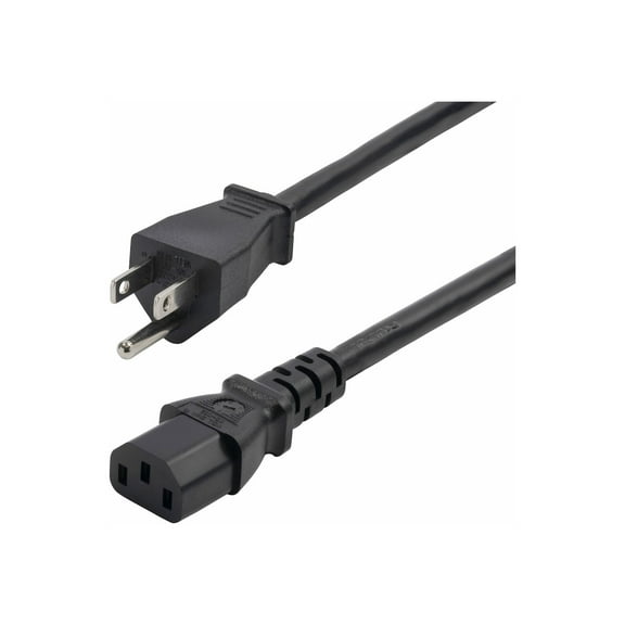 StarTech 8ft 2.4m Computer Power Cord NEMA 5-15P to IEC 60320 C13 AC Power Cable 13A 125V 16AWG UL Listed