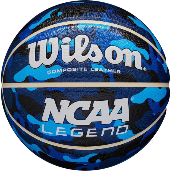 Wilson NCAA Legend Indoor/Outdoor Basketball, Blue Camo, Size 6 - 28.5"