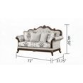 thumbnail image 2 of Gloria Traditional Style 2PC Living Room Set with Button Tufting | Ivory, 2 of 7