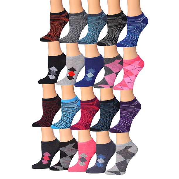 Download Tipi Toe - Tipi Toe Women's 20 Pairs Colorful Patterned ...