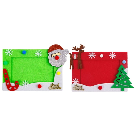 GOOHOCHY GooHochy 2Pcs Red Green Rectangular Felt Photo Frames for Home Decor Craft Projects