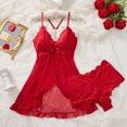 thumbnail image 4 of Levmjia Women Sleepwear Set Lace Sheer Lace Trimmed Camisole Nightgown and Panties Two Piece Outfit For Sleepwear Romantic Occasions, 4 of 6