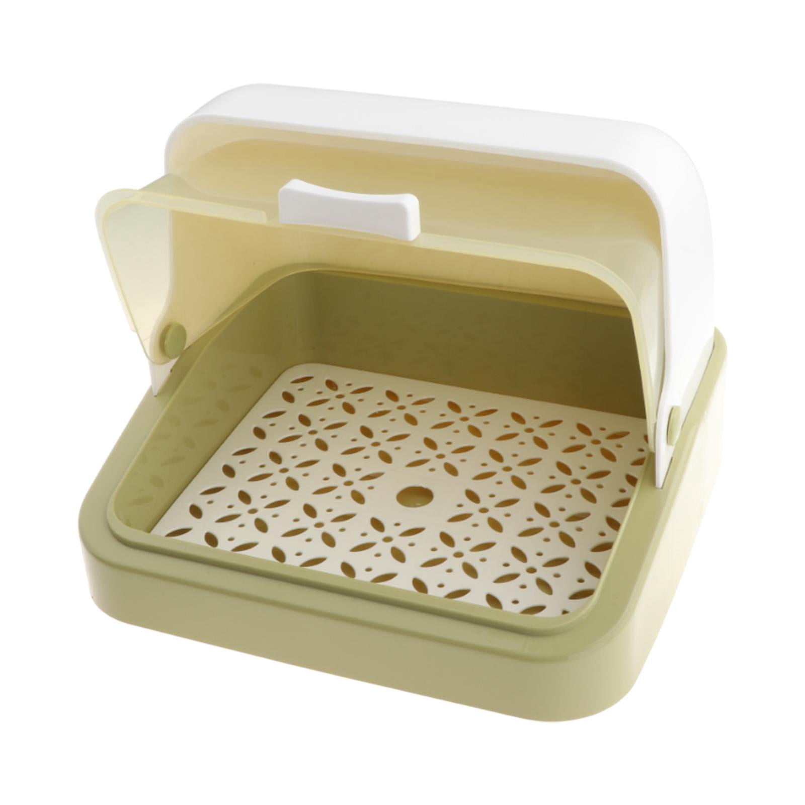 Baoblaze Bottle Drying Rack Dustproof Drain Tray Storage Box for Bowl Chopsticks Dish green