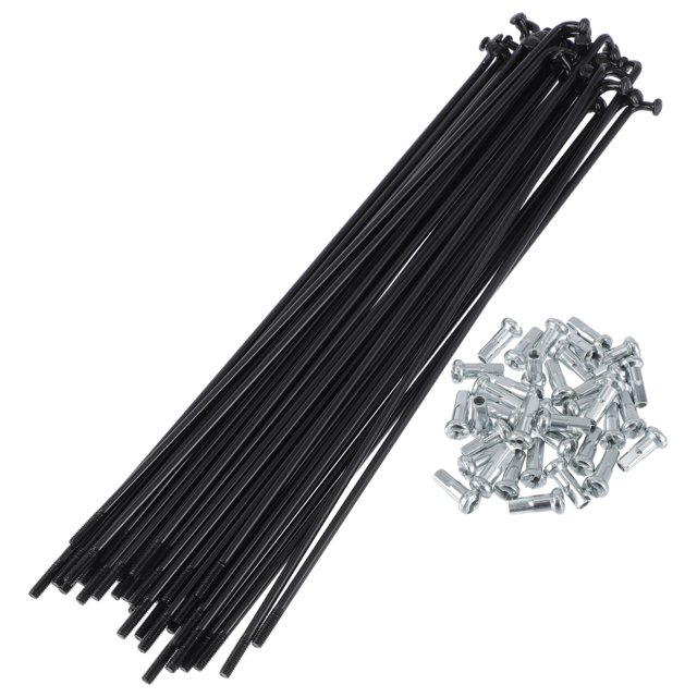 Ofertas Únicas 1 Juego de Radios Universales para Bicicleta 13G Nipples de Radios de Rueda de Bicicleta 45 Acero Negro-171mm