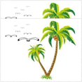 thumbnail image 1 of 2 sets of Coconut Tree Wall Decoration Wall Stickers Removable Wall Decals, 1 of 3