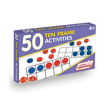 UPC: 0858136006126 | 50 Ten Frame Activities Junior Learning for Ages 4-6+ Kindergarten Grade 1 Learning Math Numbers Counting Perfect for Home School Educational Resources