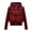 F01-Red, variant on FYDUU Stylish Winter Warmth Patchwork Hooded Coat For Fashionable Outerwear Insulated Long Jacket With Detachable Trim Cozy Cold Weather Trendy Winter Coat