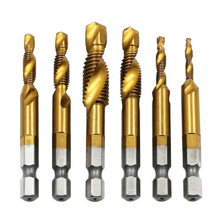 

Plated Bits Thread Set Shank Titanium Screw 6PCS Drill Hex M3 Tools & Home Improvement