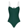 thumbnail image 2 of Xucatan Women's Color Block One Piece Swimsuit with Full Hip Coverage and Removable Pads, Modest Monokini for Beach Pool Vacation Gift, 2 of 7