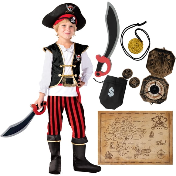 Disfraz Spooktacular Creations Pirate Red Deluxe para niños