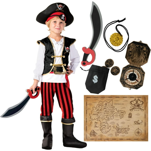 Disfraz Spooktacular Creations Pirate Red Deluxe para niños