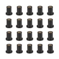 thumbnail image 1 of 20 Piezas M4 Recto Negro Goma Parabrisas Tornillos Tuerca para Motocicleta, 1 of 1