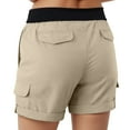 thumbnail image 5 of adviicd Womens Summer Shorts 2025 Dressy Casual Hiking Quick Dry Cargo Shorts Trendy Outdoor Outfits with Pockets Khaki, L, 5 of 9