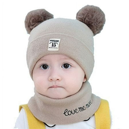Viworld Autumn Winter Christmas Hat Baby Boys Girls Hat Scarf Set