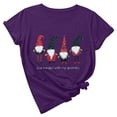 thumbnail image 2 of jsaierl Christmas Shirts Women Short Sleeve Gnome Graphic Tops Round Neck Shirt Bleached Plus Size Tees Blouse Top Christmas Gifts for Teen Girls, 2 of 7