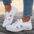 thumbnail image 2 of Orthopedic Walking Shoes for Women Breathable Mesh Slip on Wide Shoes Arch Support Lightweight Antislip Casual Sneakers White Size 8.5, 2 of 5