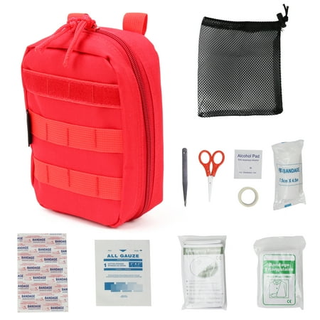 Osage River Compact First Aid Kit, Individual Pouch with First Aid Supplies, MOLLE Webbing