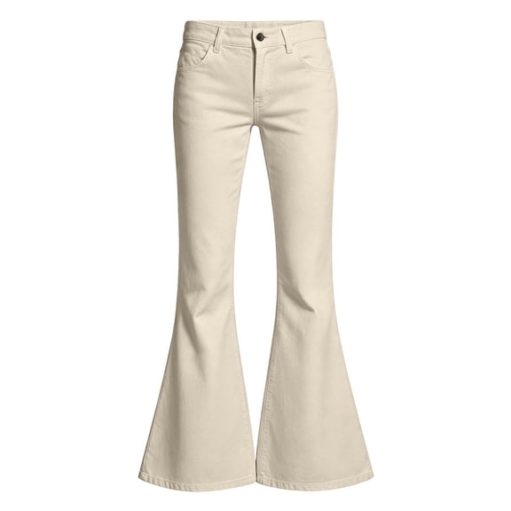 Tiijoy Little Girls Flare Pants Casual Mid Rise Slim Fit Stretch Trousers, Sizes 5-6