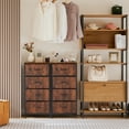 thumbnail image 5 of Aidoly Dresser, 4 Storage Drawers, Anti-Tip Fabric Closet Chests Organizer Tower Furniture with Wooden Top, Metal Frame, Rust, 5 of 9
