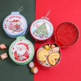 thumbnail image 3 of Latas navideñas para galletas, cajas de lata para dulces, caja de hojalata de Navidad, caja de lata personalizada con forma Irregular de muñeco de nieve de Papá Noel, 3 of 4